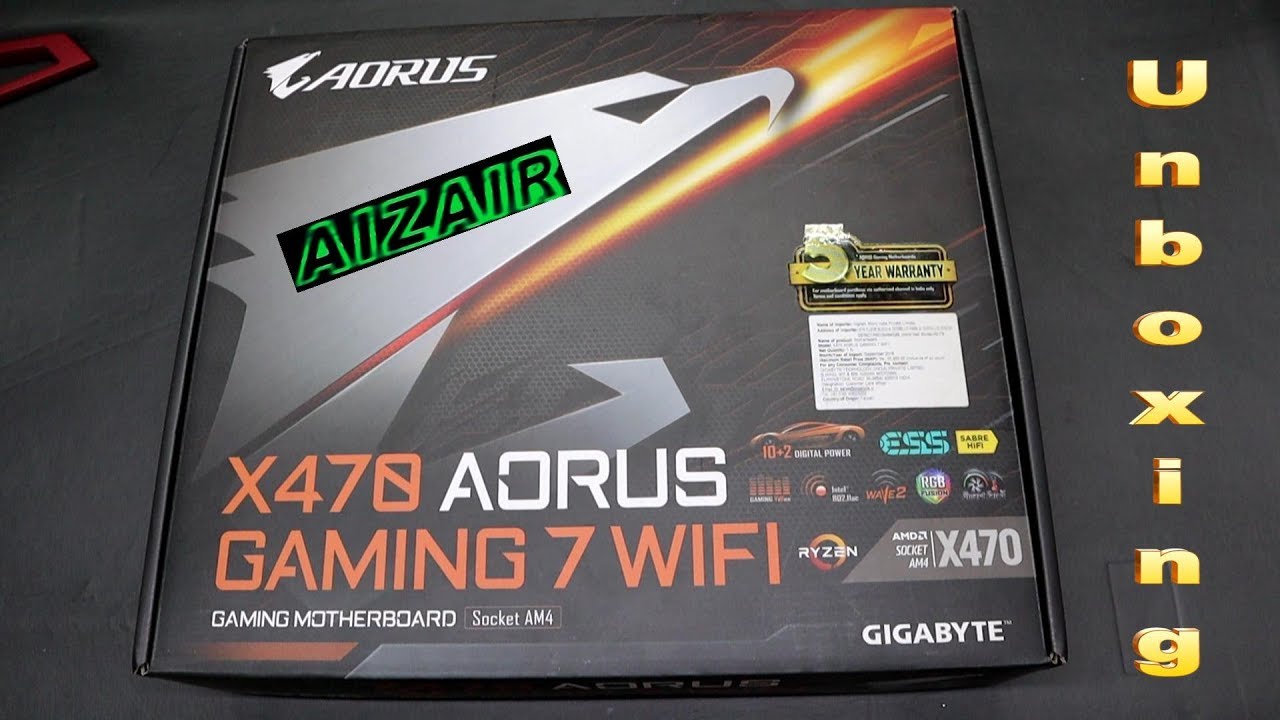 GIGABYTE X470 AORUS GAMING 7 WiFi - Unboxing | AizAir Live