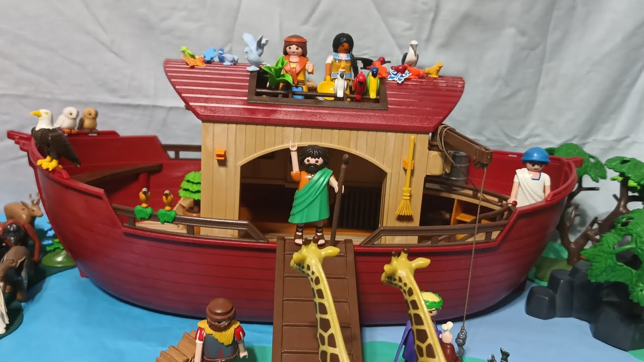 PLAYMOBIL: EL ARCA DE NOÉ PREPARÁNDOSE PARA EL DILUVIO!!!