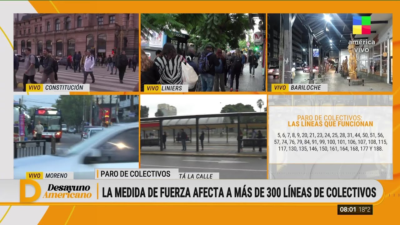 PARO DE COLECTIVOS EN TODO EL PAÍS: CAOS Y RECLAMOS SALARIALES
