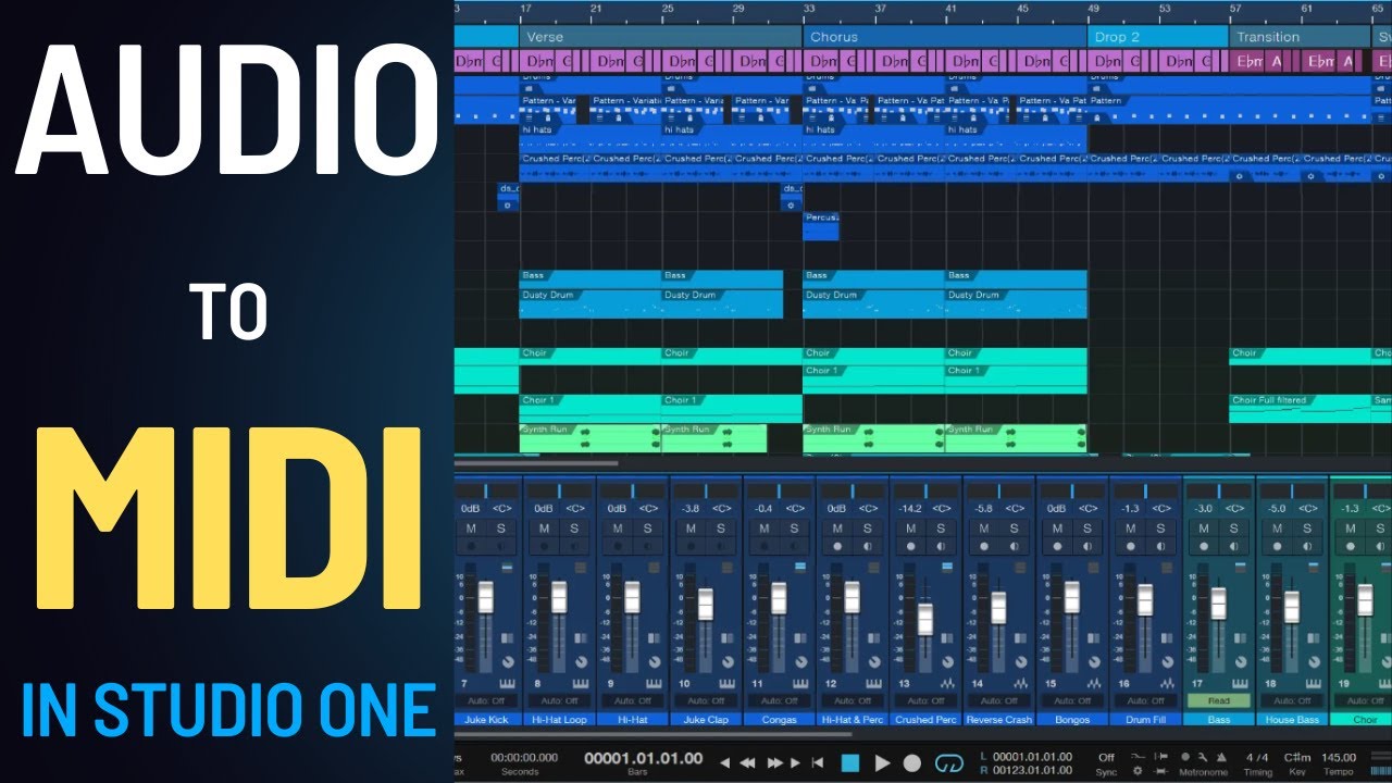 How To Turn Drums Into MIDI In Studio One Fast!