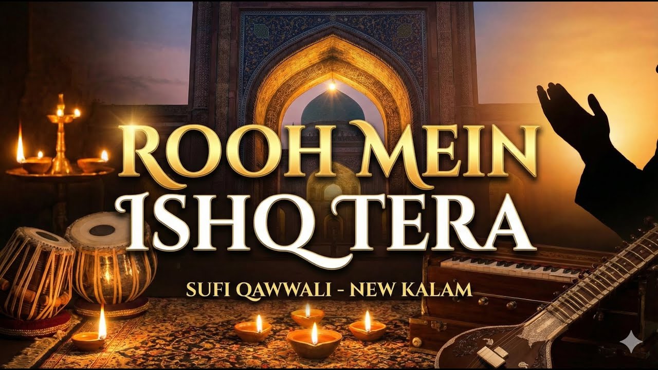 Rooh Mein Ishq Tera | Heart-Touching Sufi Qawwali | Lyrical Video (2025)