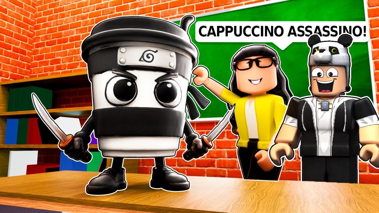 Капучино Ассасина приходит в класс! Пакость в классе — Roblox