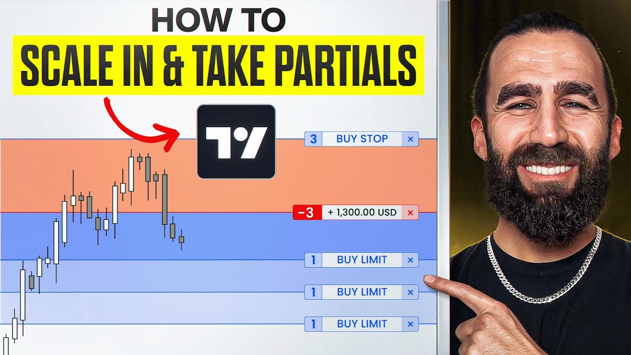 Как масштабировать и использовать частичные сделки на TradingView