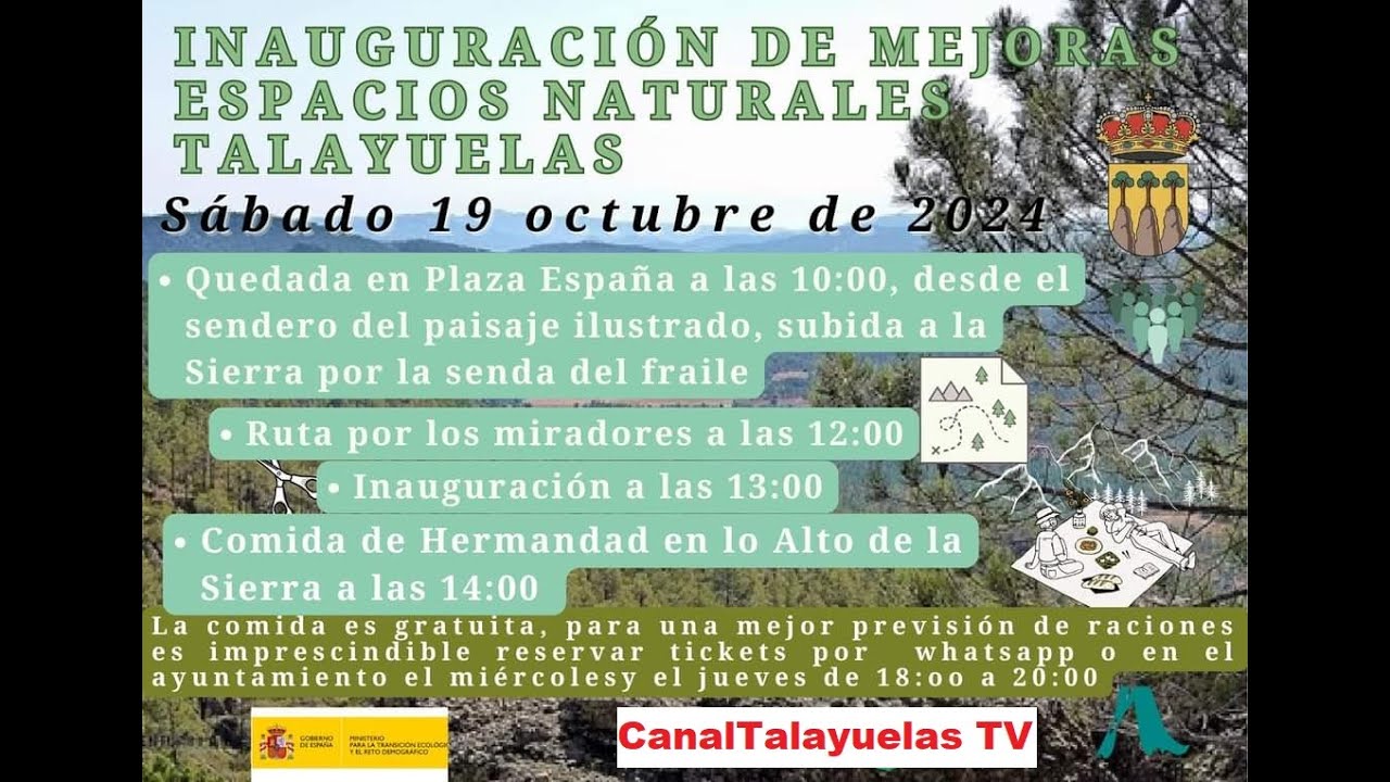 Talayuelas (Cuenca) Inauguración mejoras espacios naturales.