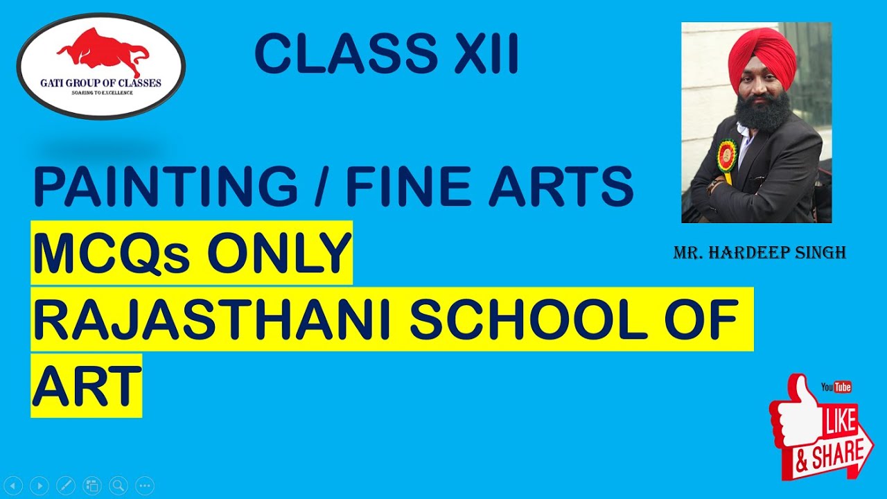 MCQs | Rajasthani School of Art | CBSE | Class 12 | Fine Arts | Painting | Fine Art by Hardeep Singh