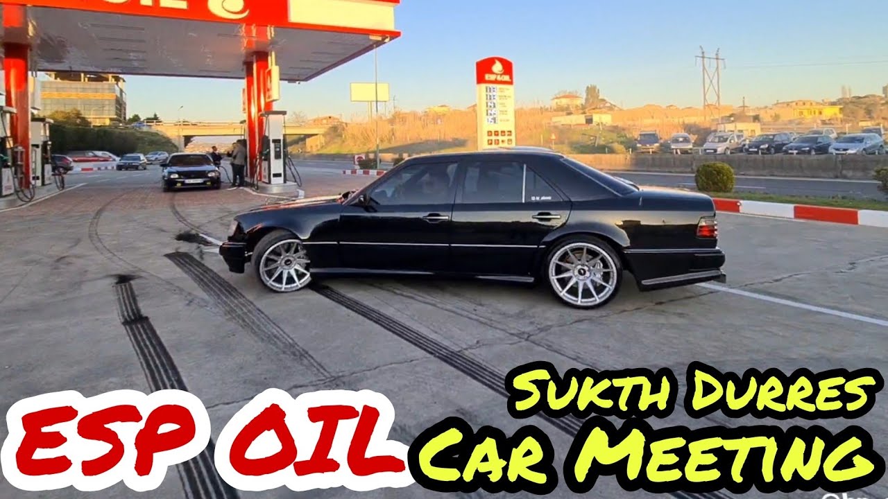 W124 E 500 Car Meeting ESP OIL Burnout [Durres ALBANIA 🇦🇱]