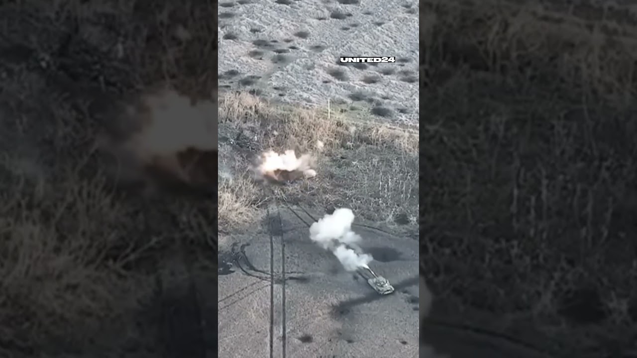 Ukraine tank fires point-blank at Russian-held trenches. Donbas #warinukraine #drones #tanks #shorts