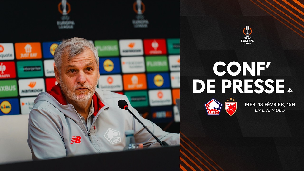 Suivez la conférence de presse avant LOSC - Étoile Rouge de Belgrade en Europa League 🎙️