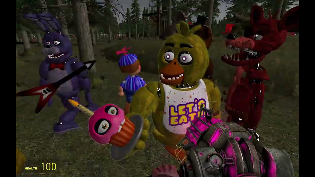 F.N.A.F friends went to the dinosaur age with a time machine by mistake.