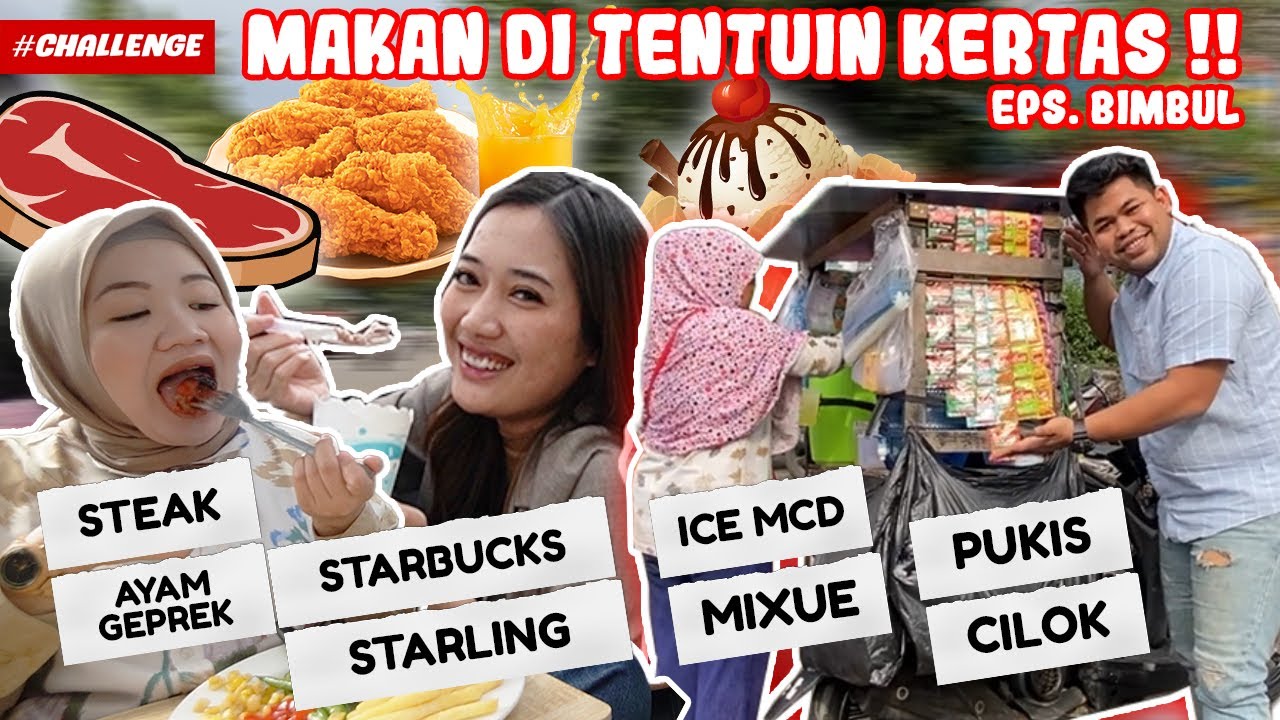 MAKAN DITENTUIN KERTAS!! EPS. BIMBUL TANGAN NYA WANGI BENER... DAPET MAKANAN ENAK !