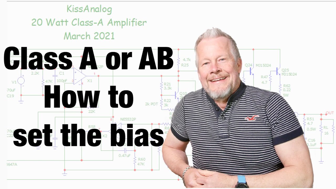 Class A Class B or Class AB - How to set the bias current with Micro-Cap Tutorial #microcaptutorial