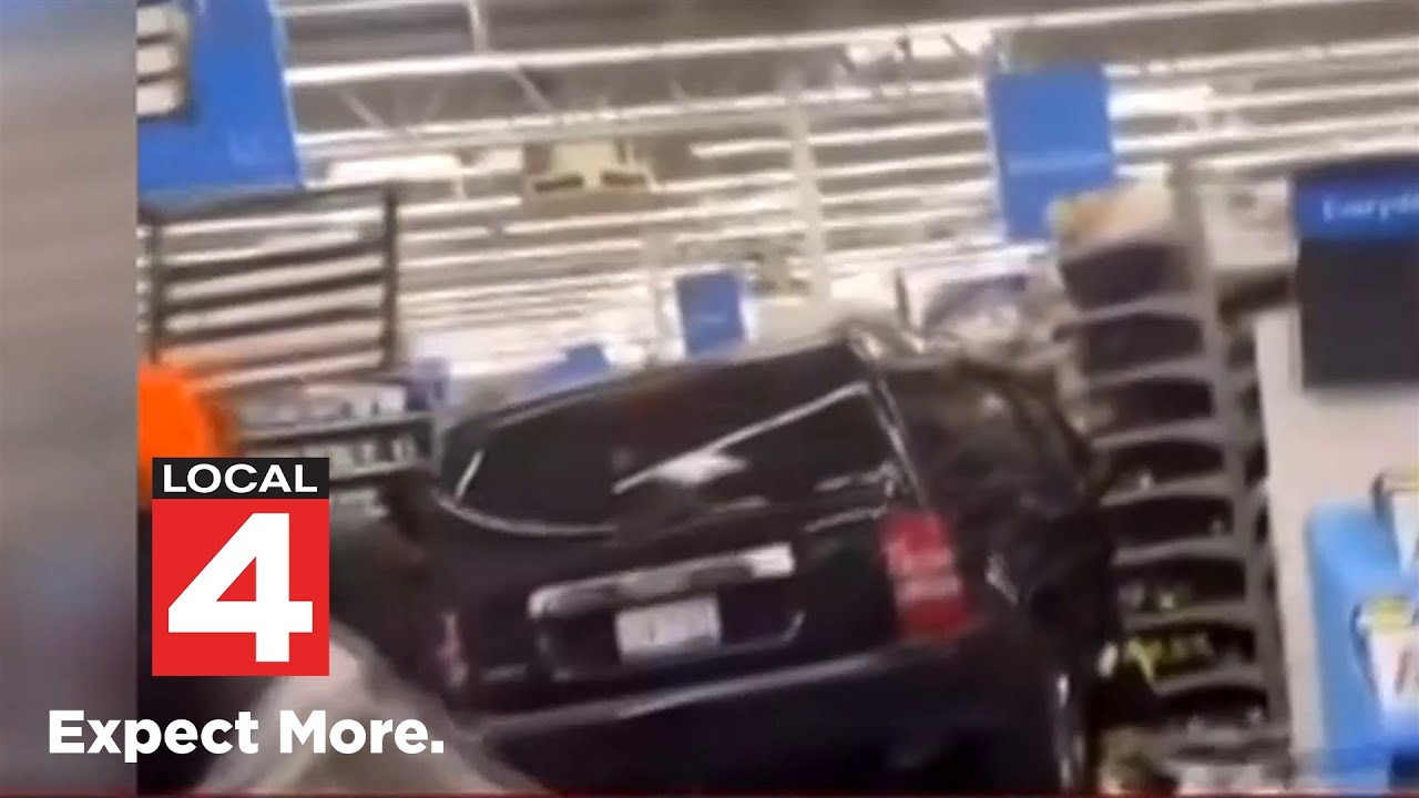 Shoppers injured after car slams into Walmart