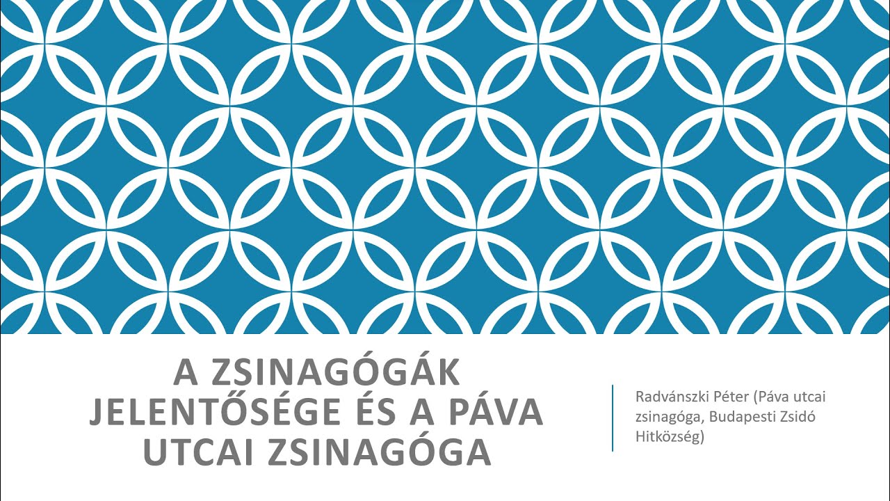 A zsinag&oacute;g&aacute;k jelentős&eacute;ge &eacute;s a P&aacute;va utcai zsinag&oacute;ga