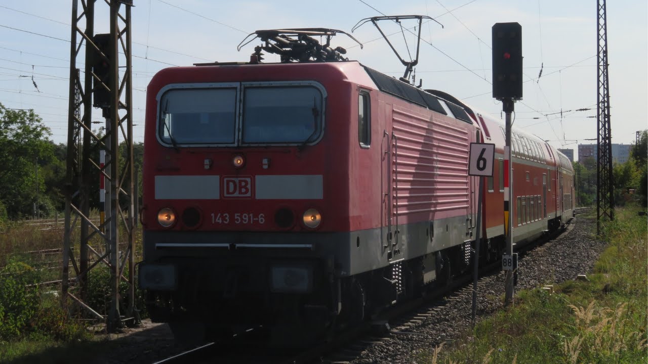 Germany: DB Regio Class 143s at Halle Nietleben on the S-Bahn Mitteldeutschland S7 line