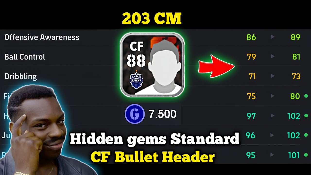 «Скрытые жемчужины! Лучший игрок стандарта CF Bullet Heading (103 см) в eFootball 2026»