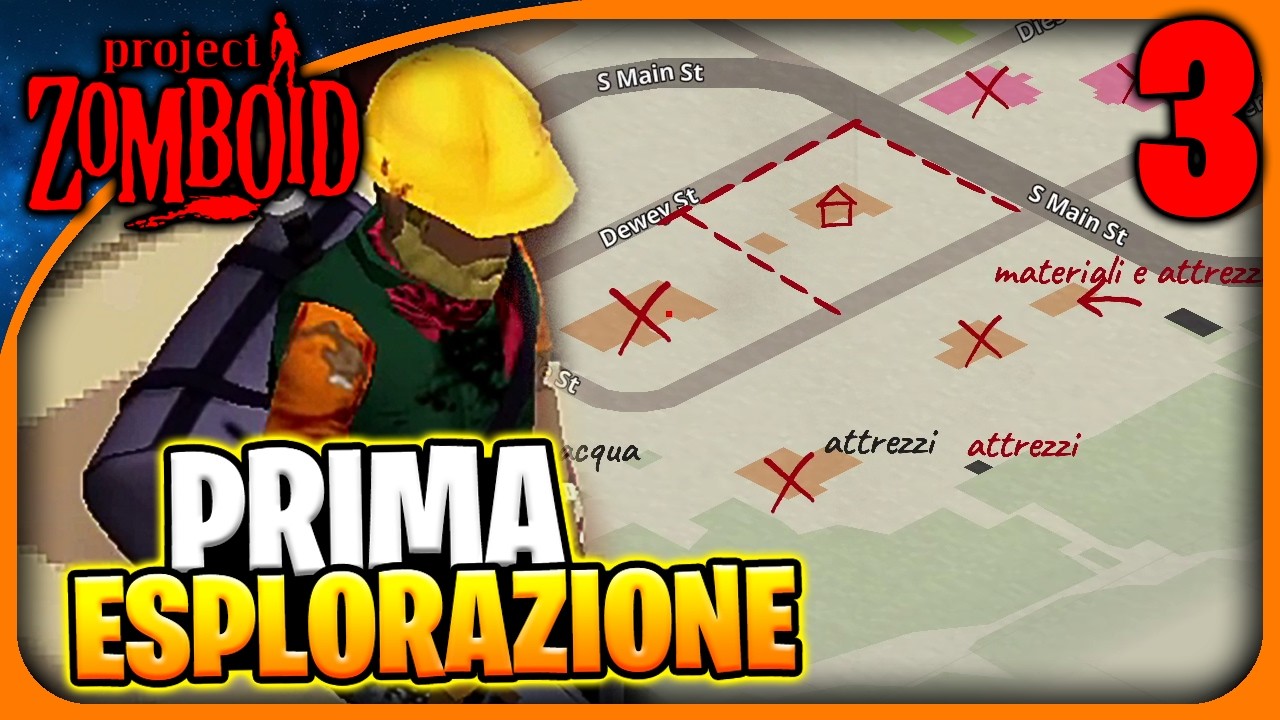 PRIMA ESPLORAZIONE DEL QUARTIERE DOVE VIVREMO - Project Zomboid Gameplay ita EP3