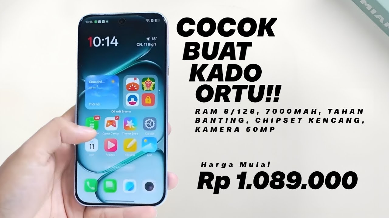 MURAH DAN MEWAH, RAM 12/256 GB, 7000MAH - HP 1 JUTAAN KECIL TERBAIK JANUARI 2026