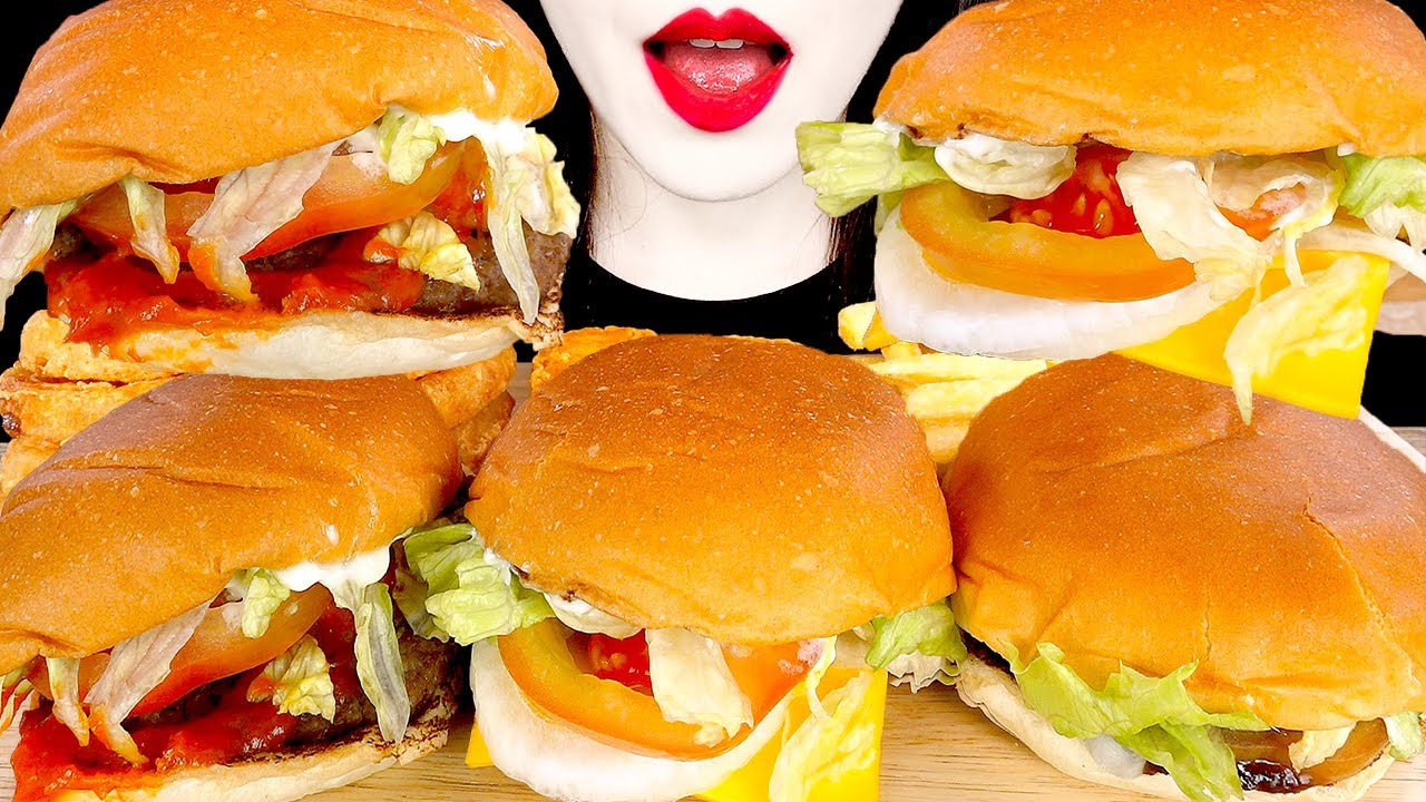 ASMR MUKBANG | 버거킹 베이비버거 먹방 BURGERKING BABY BURGER MUKBANG EATING SOUNDS | ZOEY ASMR 조이