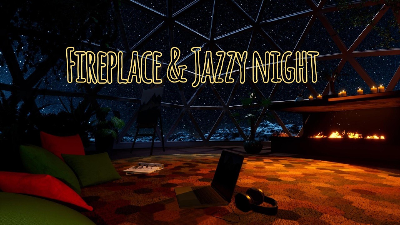 Fireplace Night Vibes 🔥🌙 Romantic Chill Music for Relax & Love