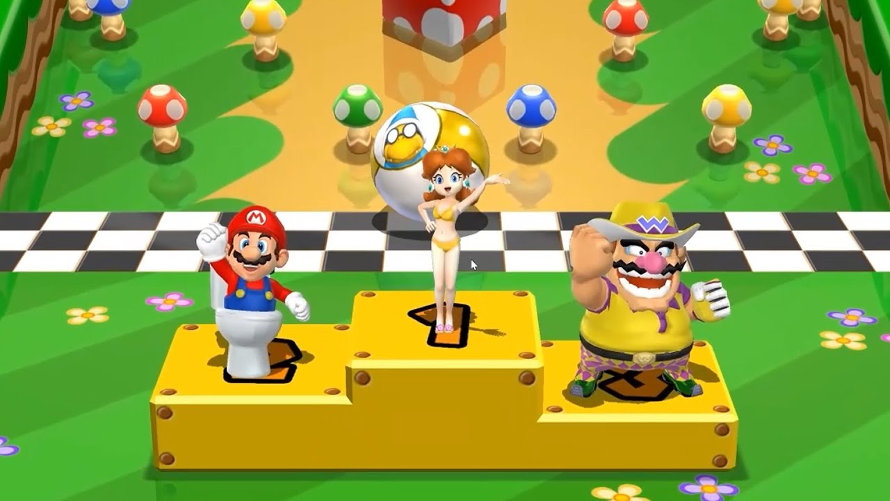 Step It Up | Mario Party 9 - Santa Mario vs Yoshi vs Sonic vs Luigi