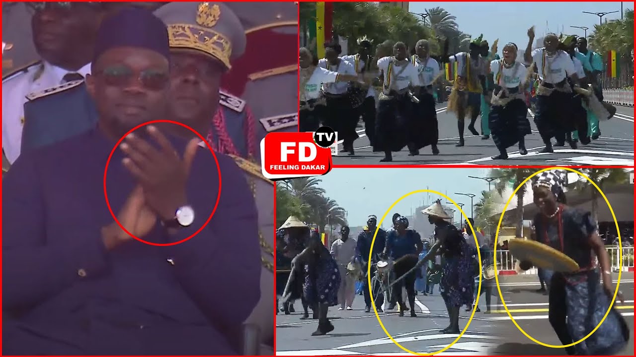 Sonko visiblement séduit applaudit après la danse des Diolas, le 