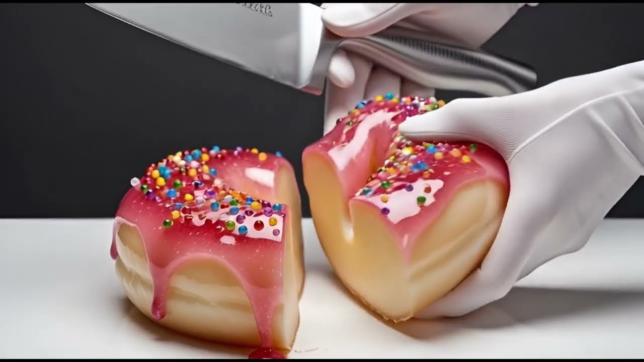 바삭하게 부서지는 유리 디저트 ASMR 2 반복영상 ✨ Satisfying Glass Dessert Cutting ASMR 2 LOOP ✨