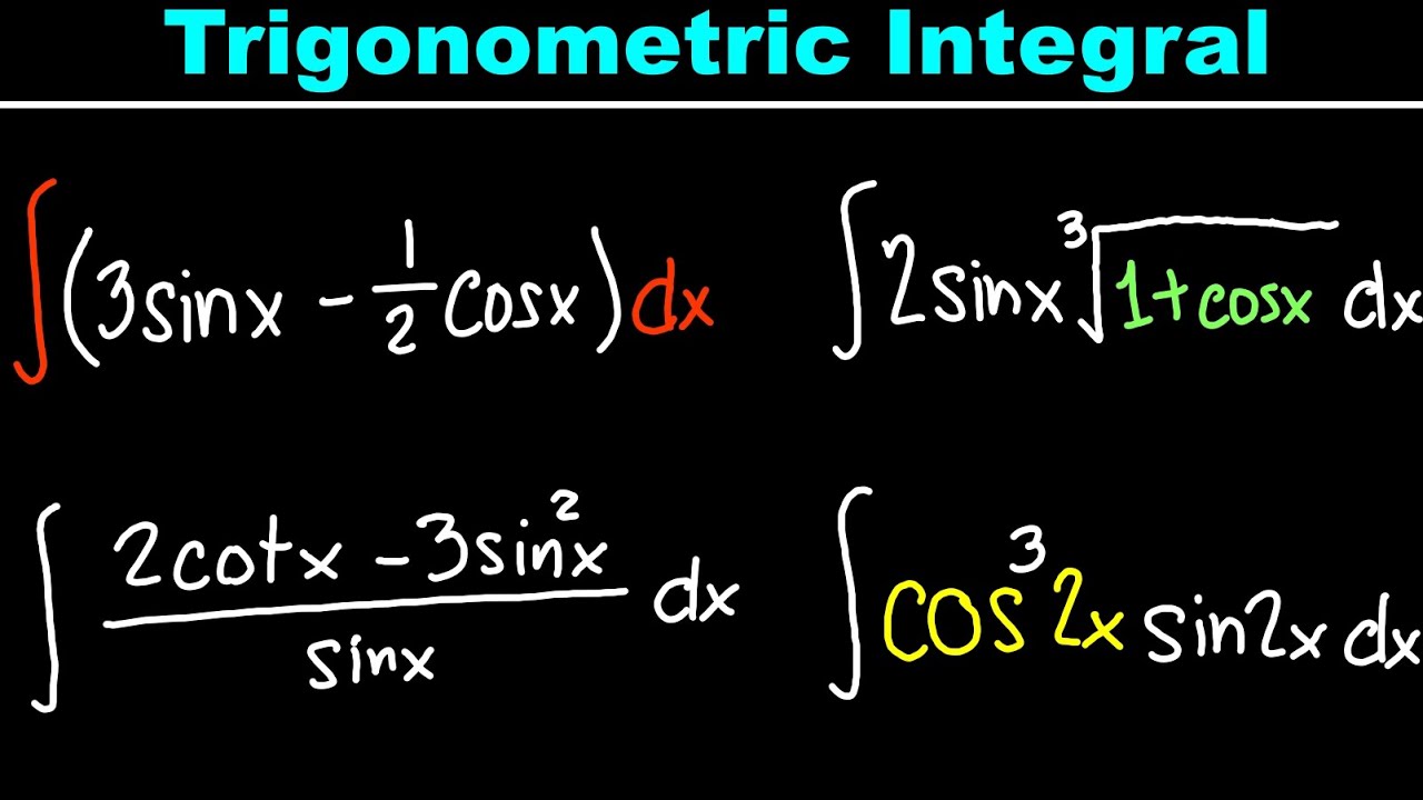 Integration - Trigonometric Integration Practice Problems