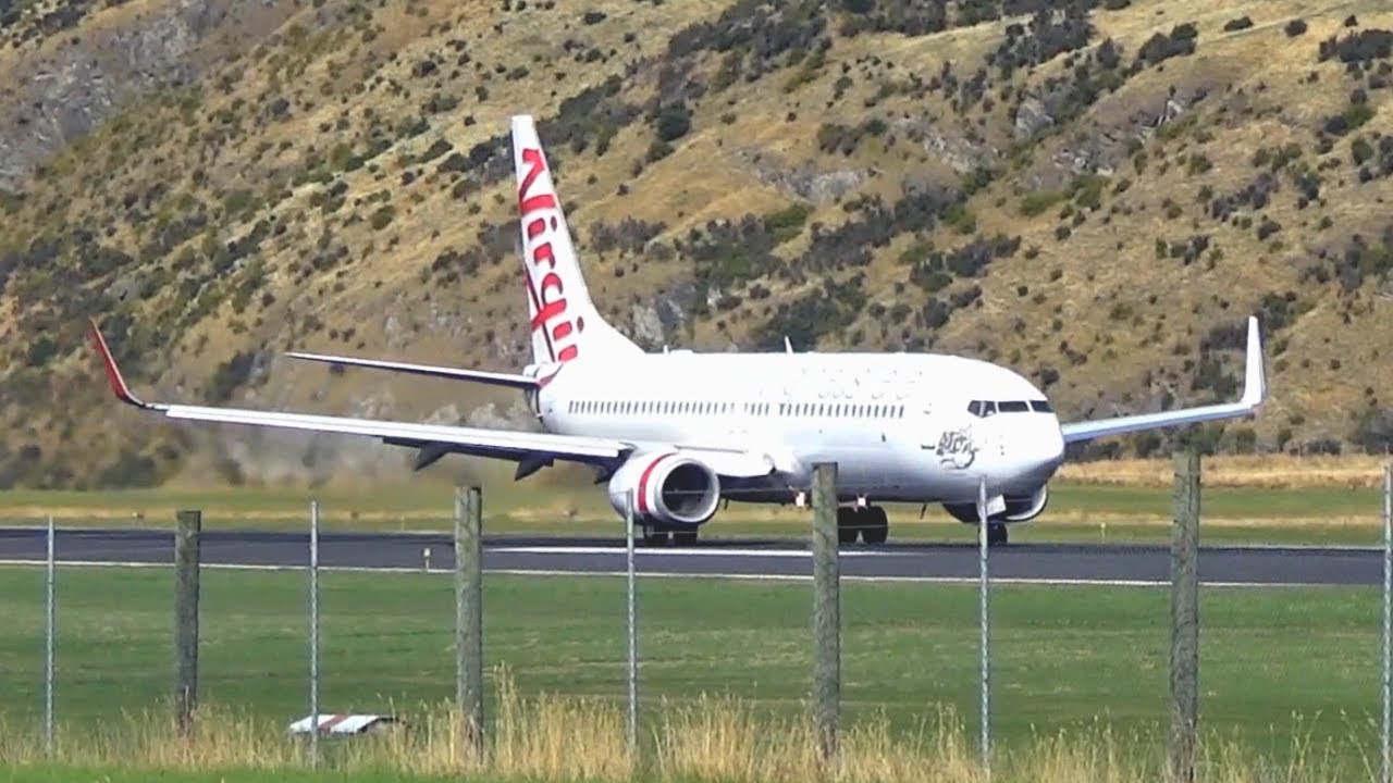 Virgin Australia B737-8FE(WL)Takeoff Queenstown Airport || VH-YIO