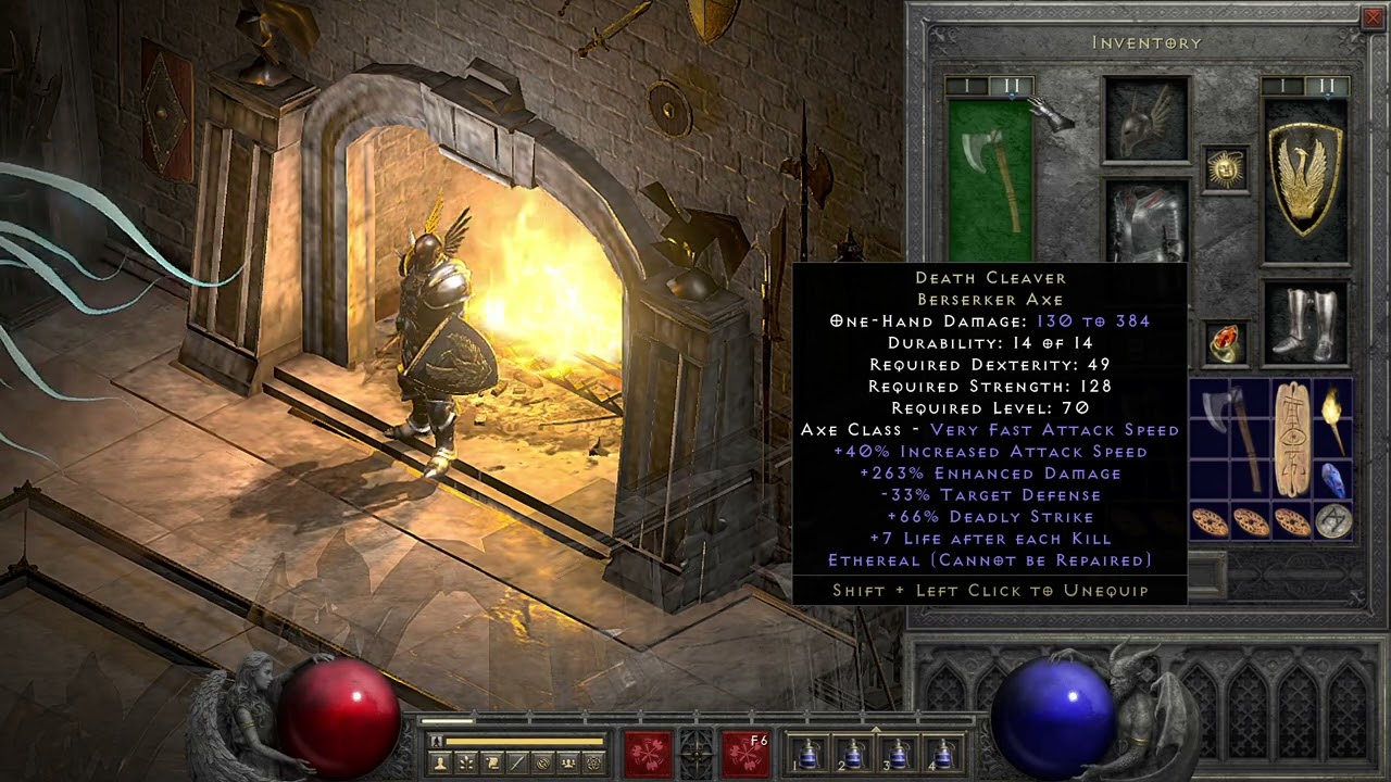 Beowulfs new axe(temp?) id'ing 4 unid eth death cleaver berserker axes