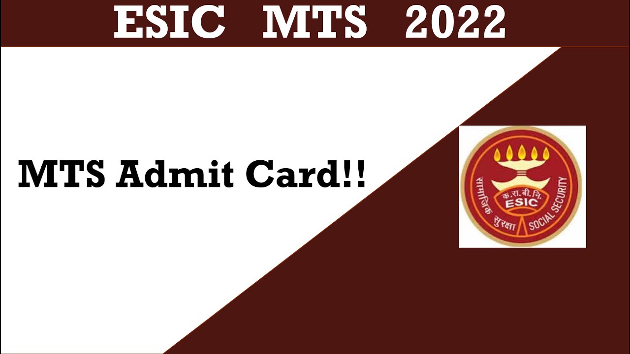 ESIC MTS Admit Card | ESIC MTS Exam Date #esic #esicmts #ESIC_2022 #esicudc #esicmts2021 #esicsteno