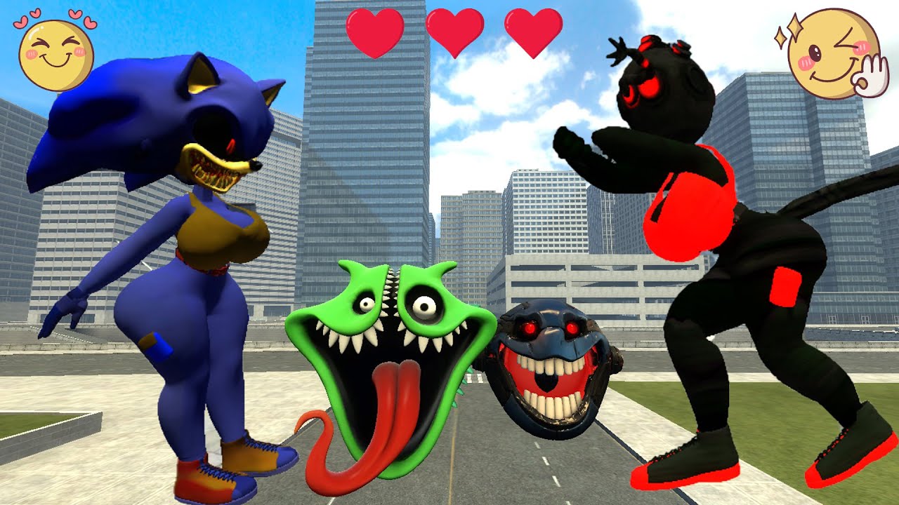 I found the new love story of WORM 4 HUNGRY and HUNGRY OMNIDROID  #garrysmod #gmod #hungrysnake