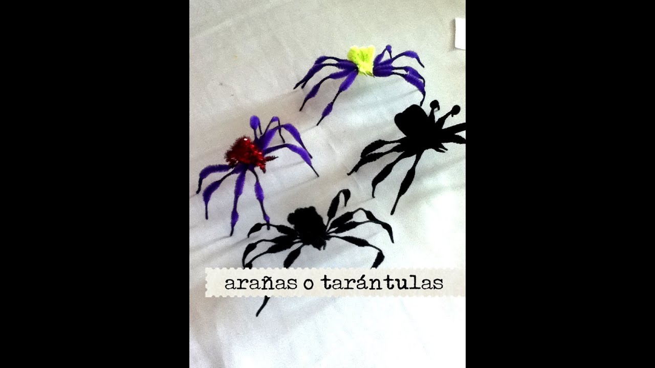 DIY Como hacer arañas tarántulas de limpia pipas tarantula spiders clean pipes
