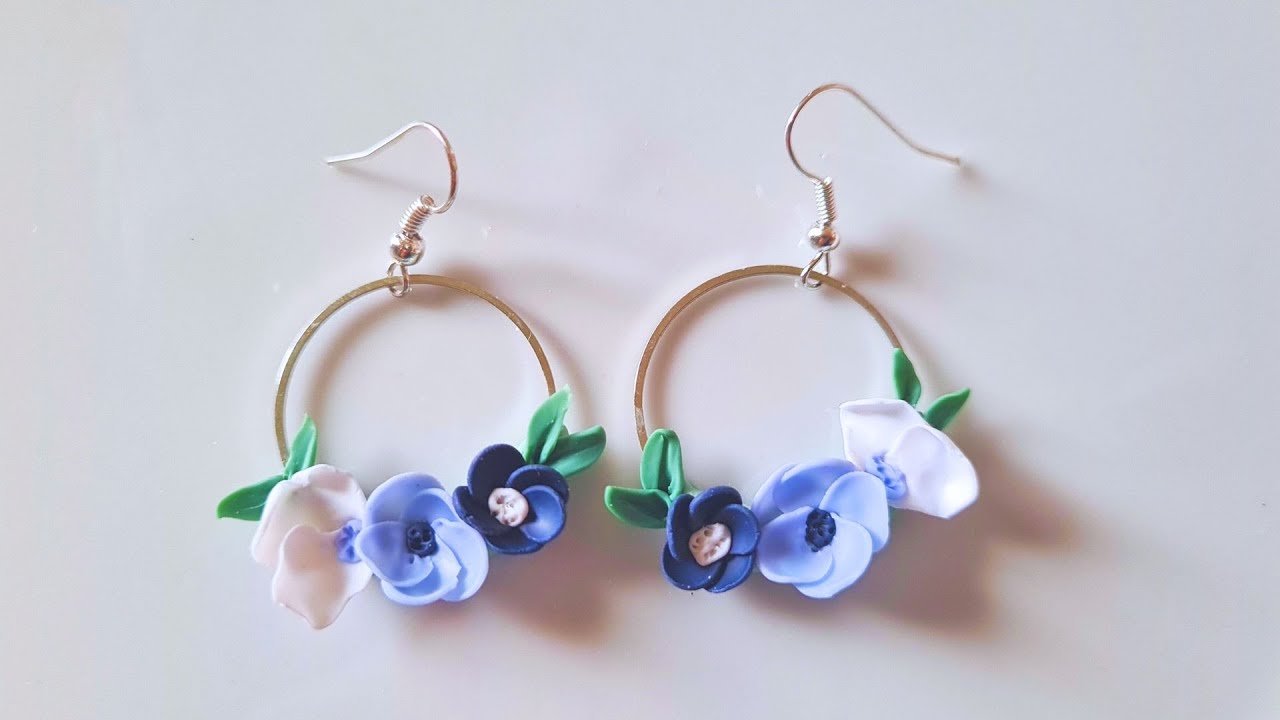 DIY Polymer Clay Flower Earrings | Cozy Tutorial Video | A Day In The Life Of An Introvert