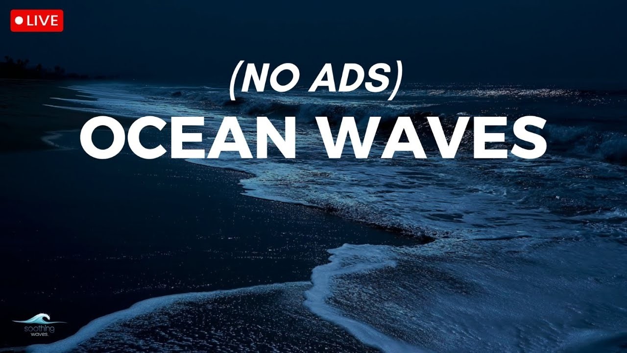 🔴 Ocean Waves for Deep Sleep|Soothing Sea Sounds for Relaxation With A Dark Screen And Rolling Waves