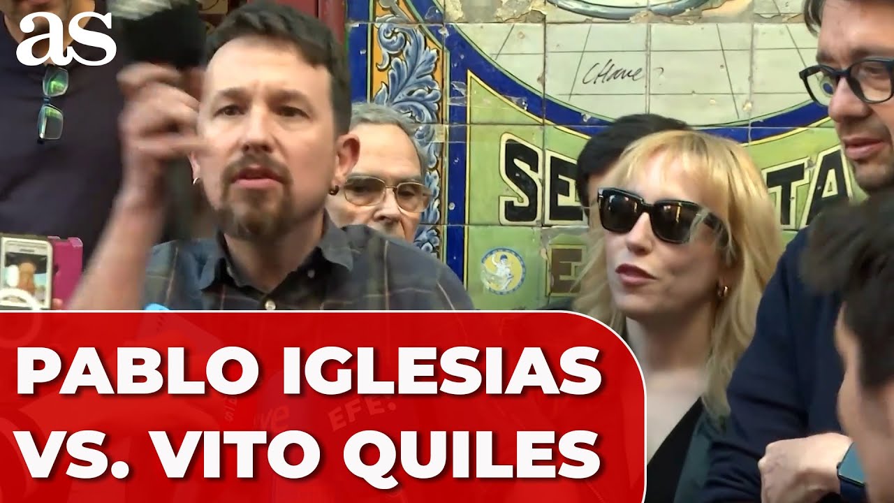 ALTA TENSIÓN: PABLO IGLESIAS lanza el MICRÓFONO de VITO QUILES: 
