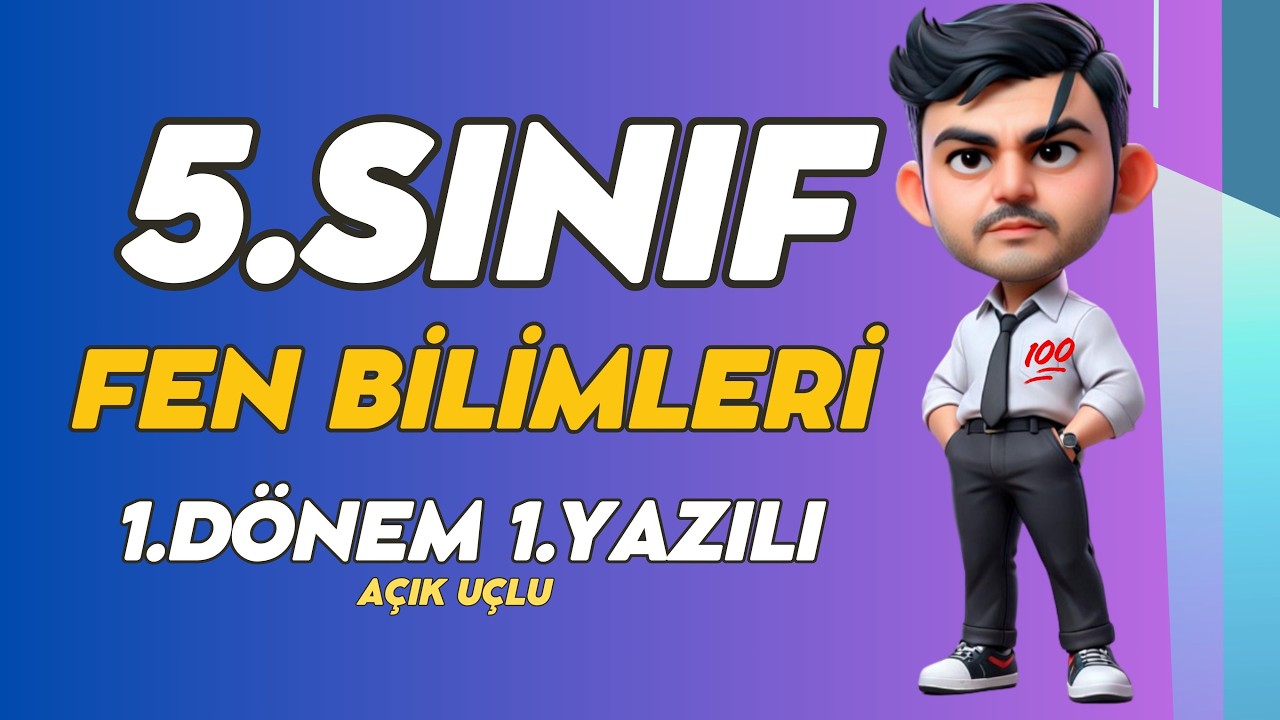 5. Sınıf Fen Bilimleri 1. Dönem 1. Yazılı Soruları ve Çözümü Yeni #yazılı 💯'lük Sorular @dersodasi