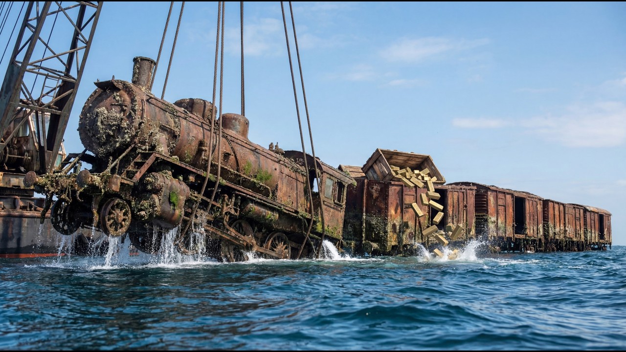 Crazy Restoration: 300 Tons of Nazi Gold Train Abandoned 80 Years Underwater &ndash; FULL ASMR Rebuild!