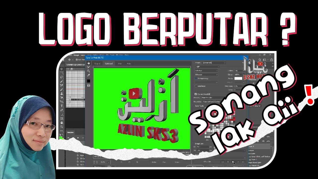 Logo 3D Berputar | Photoshop 2020 | Tutorial Mudah