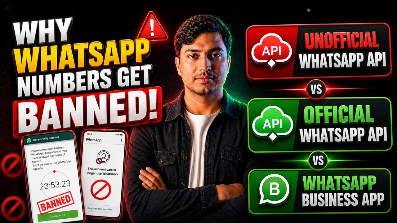 Why WhatsApp Numbers Get Banned? | Official API vs Unofficial API | Bulk Messaging by Rajkamal