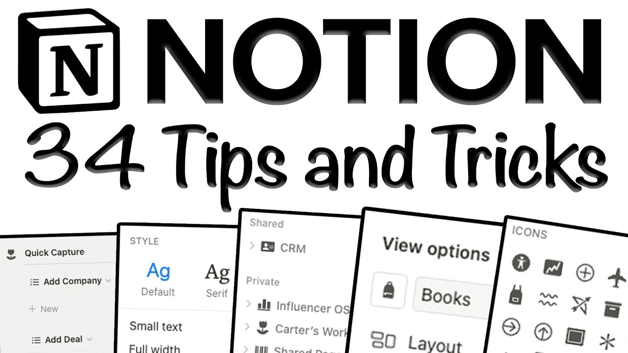 34 Unique Notion Tips and Tricks [Notion Tutorial] ✨💻