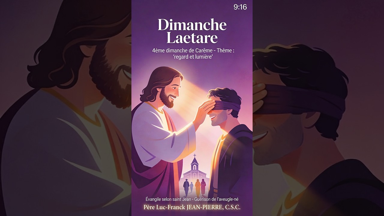REGARD ET LUMIÈRE - MÉDITATION DU 4e DIMANCHE DE CARÊME(LAETARE)-P. LUC-FRANCK JEAN-PIERRE, C.S.C.