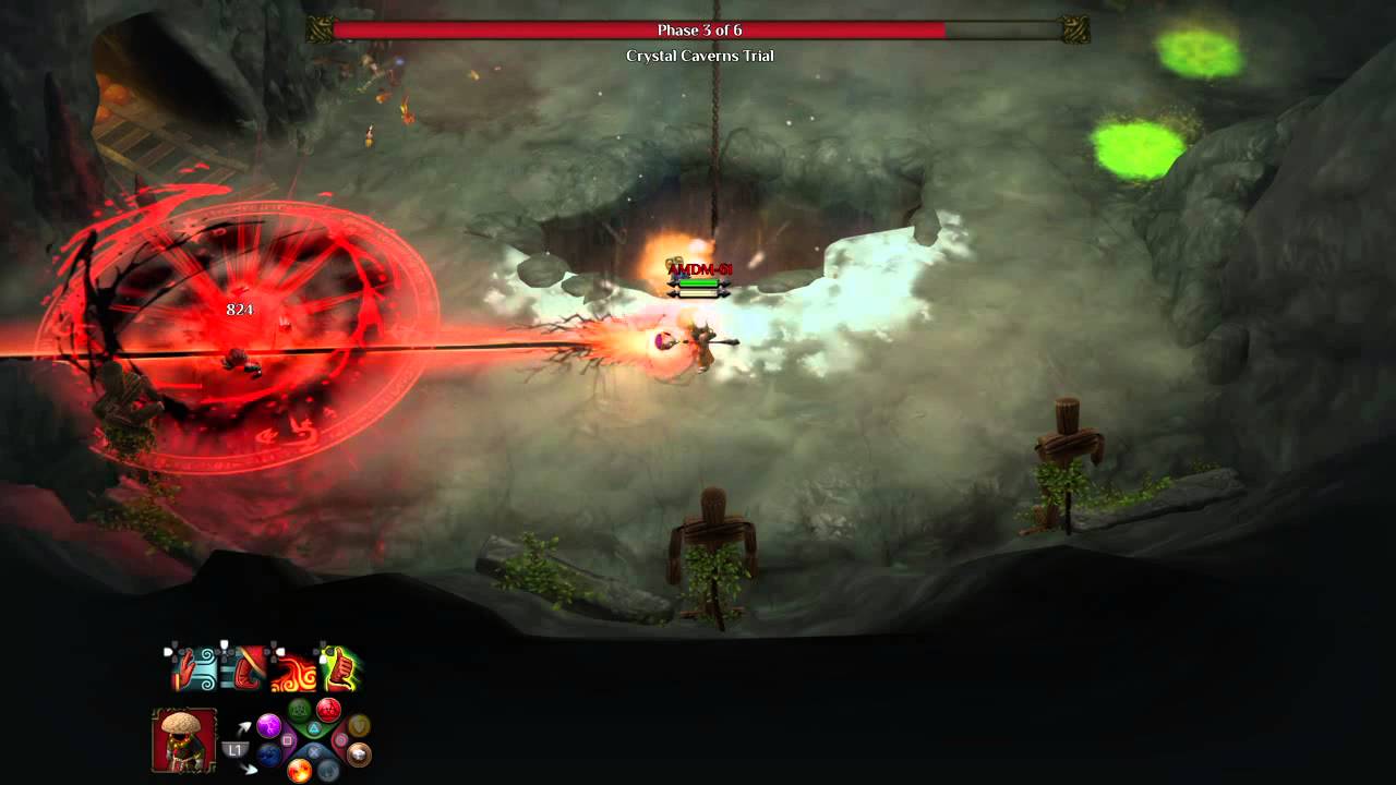 Magicka 2 Crystal Caverns trial on Bananas (solo)