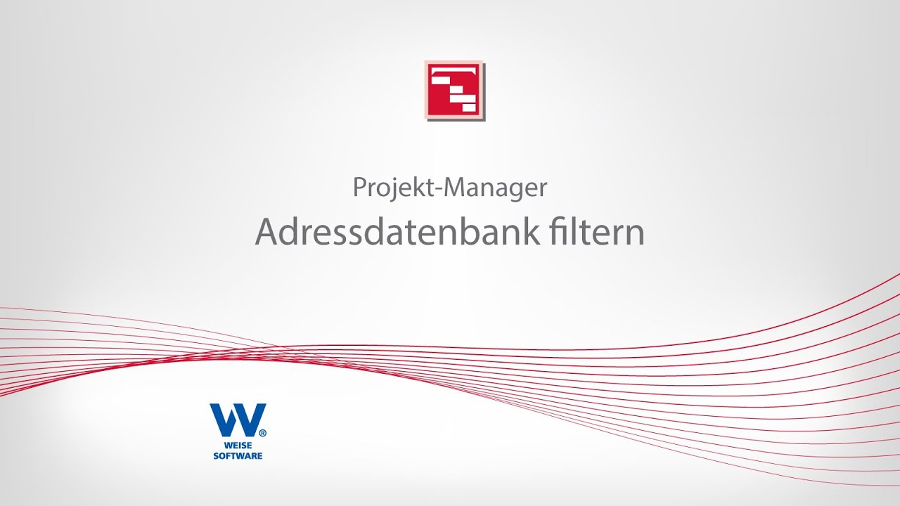 Projekt-Manager - Adressdatenbank filtern