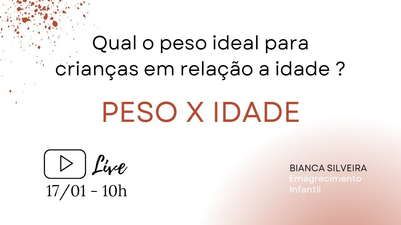 Qual o peso ideal para crianças em relação a idade?