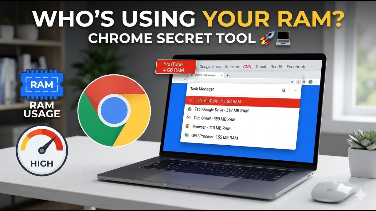 Google Chrome Tutorial: Find Which Tab Uses the Most RAM & Memory
