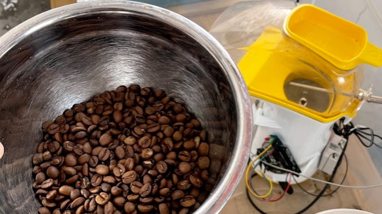 Turn a Popcorn Maker into an Arduino controlled Coffee Roaster