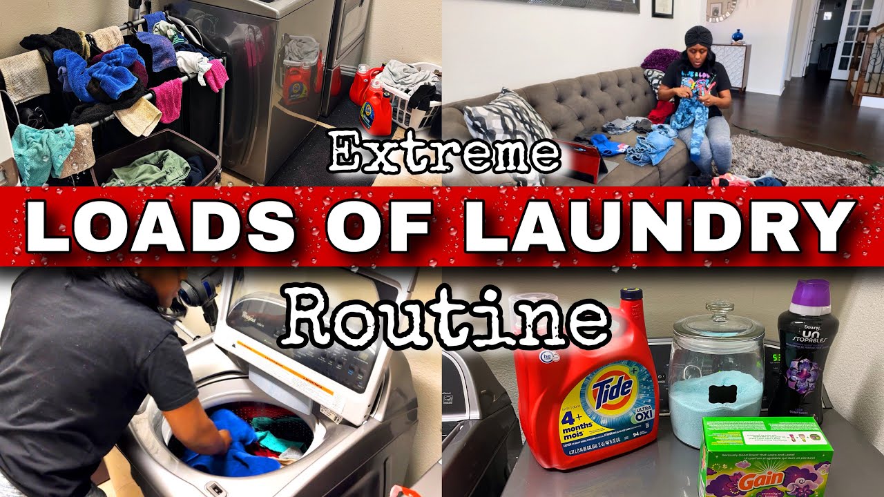 LOADS OF LAUNDRY MOTIVATION | REALISTIC LAUNDRY ROUTINE | #laundrymotivation #laundryroutines #vlog