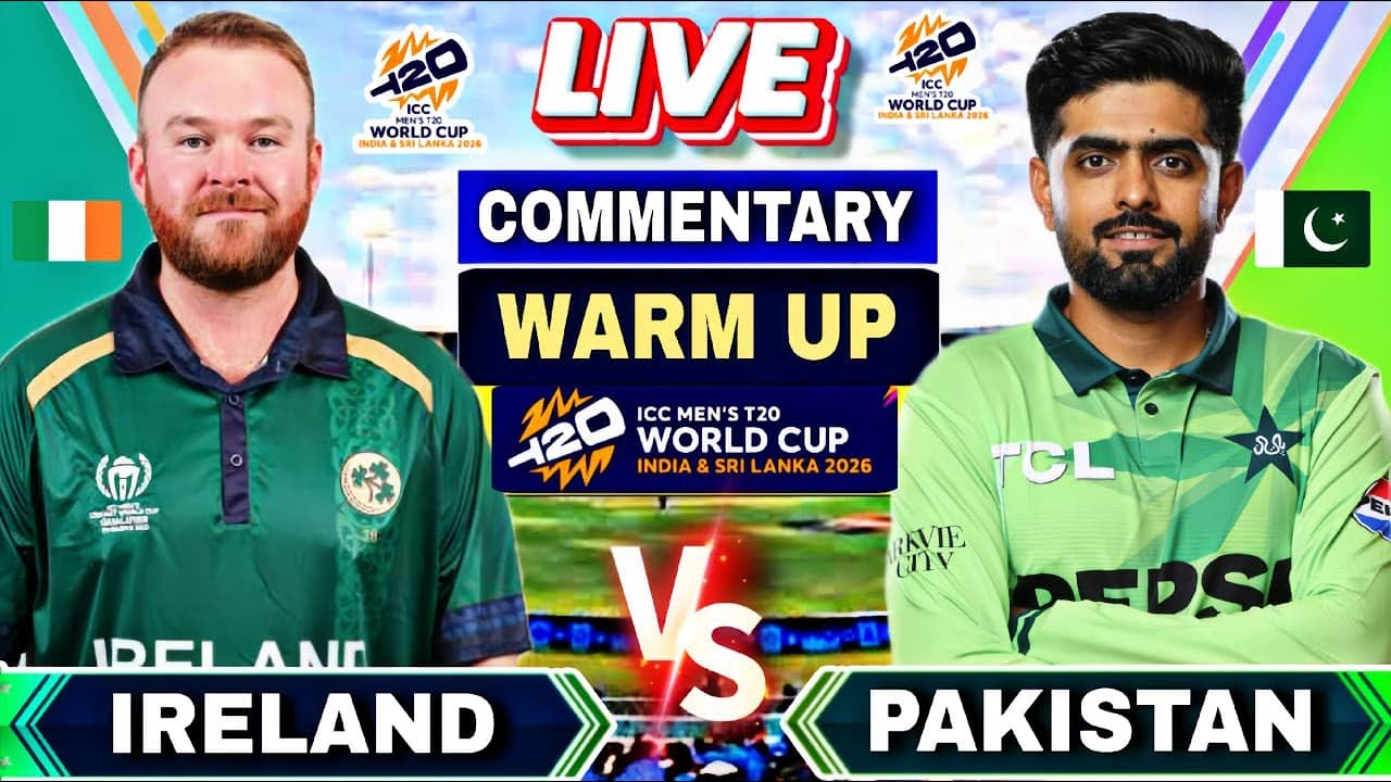 🔴WORLD CUP: Pakistan vs Ireland Warm Up Match | Score and Commentary | Pak vs Ire Match 9