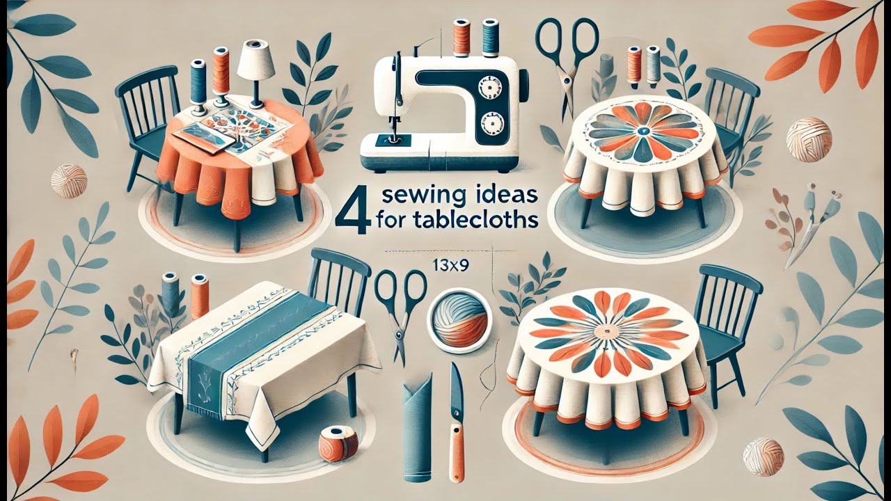 4 Creative Sewing Ideas for Tablecloths: Adjustable, Round, Rectangular & Individual Place Mats