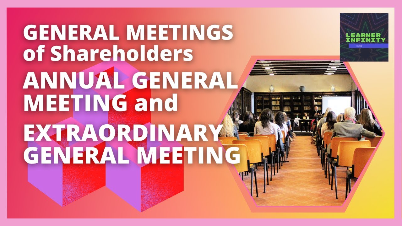 General Meetings: Annual General Meeting and Extraordinary General Meeting